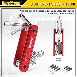 HURRICANE 6 in 1 Folding Nut Driver Set SAE, Hex