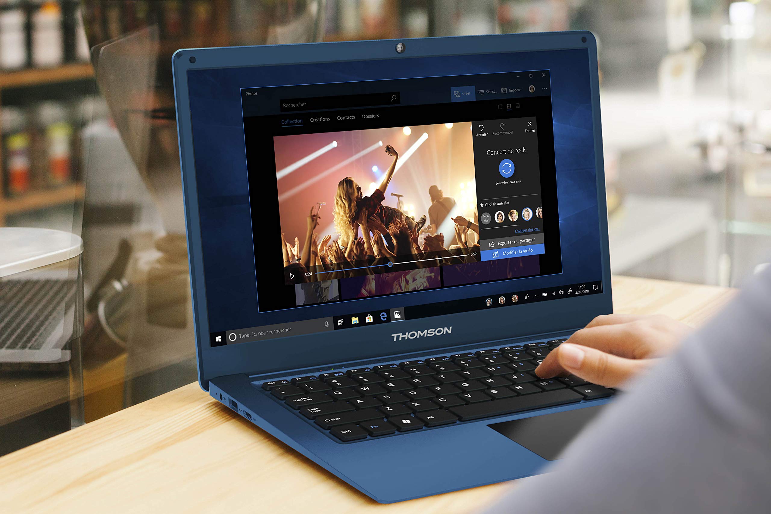 Thomson Laptop NEOX14, 14.1 Inch, Intel Celeron, 4Gb RAM, 64Gb eMMC Storage, Windows 10 - Blue - Aluminum Chassis - REFURBISHED Like New