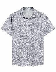COOFANDY Men's Hawaiian Flower Shirt Summer Beach
