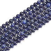 jodaying 6mm Lapis Lazuli Smooth Round Natural Gematone Loose Beads for Jewelry Making DIY Findings 1 Strand 15"