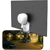 VIRTAVO 2K Window Camera, No-Glare Indoor Cam for Outdoor Monitoring Through Glass, Color Night Vision, Reusable Mount, Motion Alert Siren, 2-Way Audio, Alexa, 2.4G WiFi, SD/Cloud