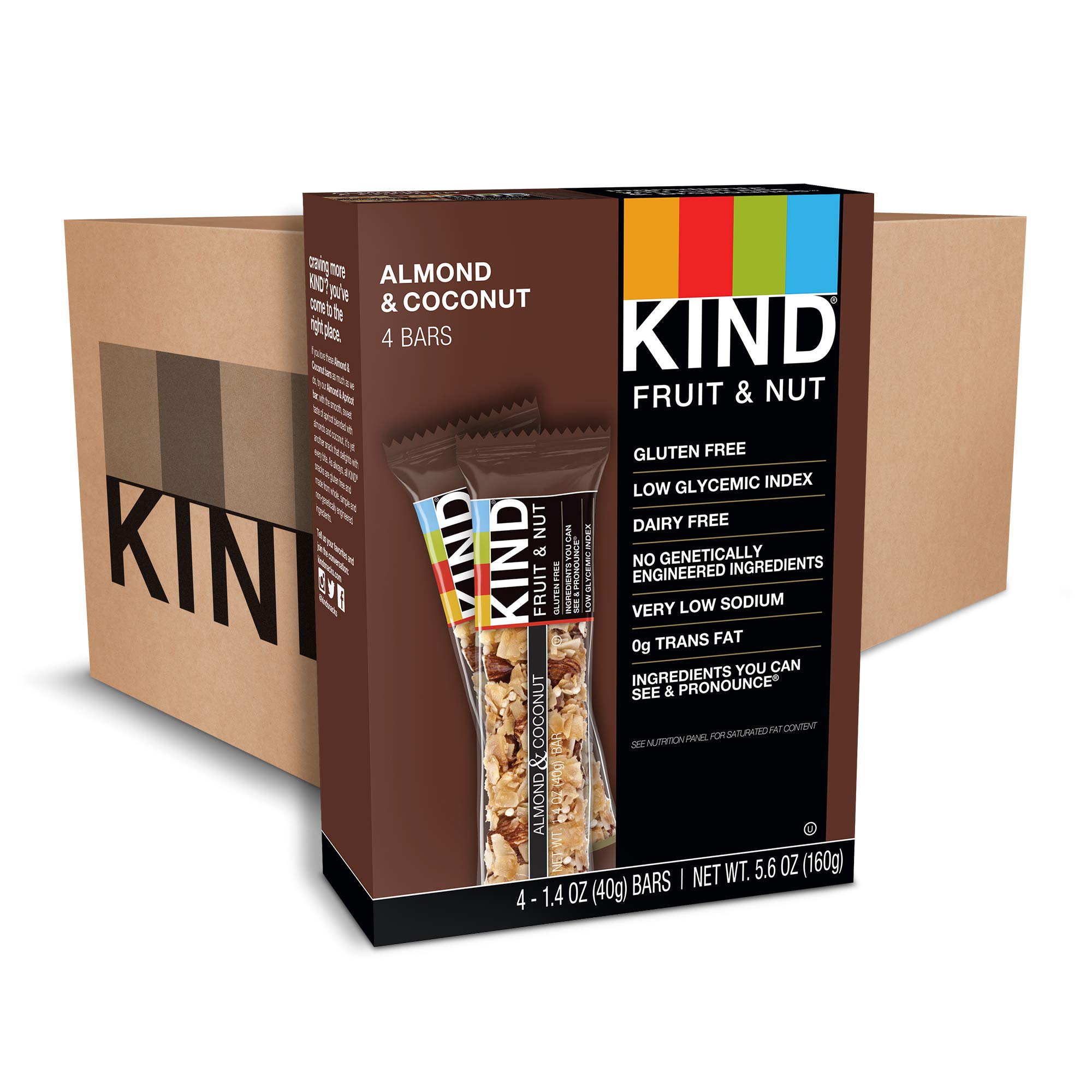 KIND Bars, Dark Chocolate Mocha Almond, Gluten Free, Low Sugar, 1.4oz