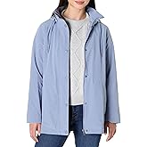 Amazon Essentials Women's Women's Regular-Fit Lightweight Waterproof Long Hooded Rain Jacket