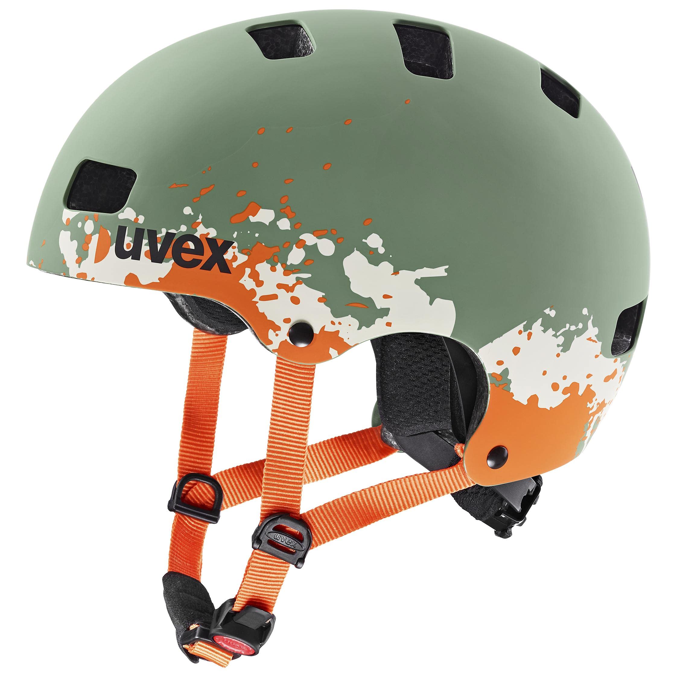 uvex Kid 3 cc - Sturdy Kids Bike Helmet for Children - Individual Fit - Optimized Ventilation - Moss Green - Sand Matt - 51-55 cm