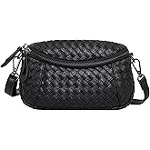 Forelites Edition Woven Vegan Leather Crossbody Purses For Women Small Shoulder Bags with Wristlet & Adjustable Strap