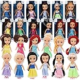 Liberty Imports 12 Pack Little Royal Princess Dolls - Mini Pocket Size Toddler Toys Fantasy Pretend Play Set with Dress, Accessories for Kids, Girls Dollhouse, Party Favors (5-inches)