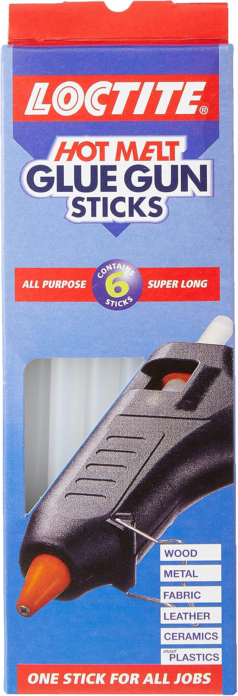 Loctite Hot Melt Glue Gun Sticks 1x6 Transparent Quick Dry 11 mm