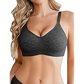 Avidlove Lace Bras for Women Full Coverage Wireless Bra Padded Seamless Bralettes Comfortable Basic Everyday Bras