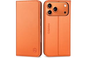 SHIELDON Genuine Leather Wallet Case for iPhone 17 Pro Max 6.9-inch 5G, RFID Blocking | Card Holder | Folio Function | Kickst