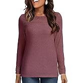 MAXTOOA Long Sleeve Shirts for Women Business Casual Tunic Lace Top Dressy for Office Mesh Fall Fashion Clothes