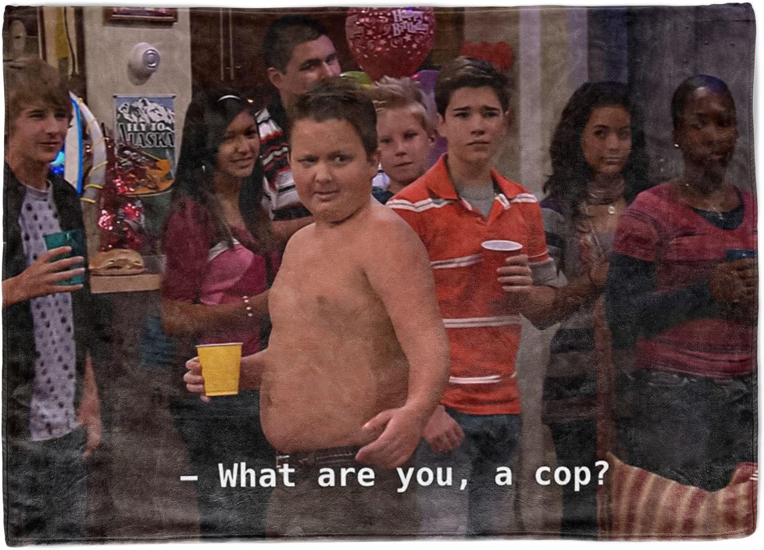 Tapestries - LAIX Gibby What are You, A Cop? Tapestry, Funny Flag for College Dorm, Available in Sizes from 40