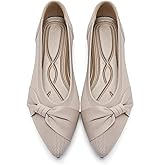 HIULYCENCE Pointed Toe Flats for Women Ballet Flats Comfortable Dressy Knit Lightweight Casual for Work Office Womens Flats