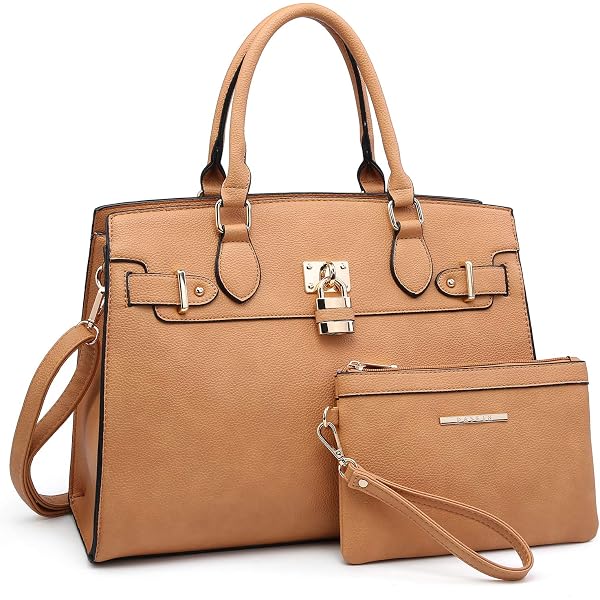 Women's Vegan Leather Tote Bag - Top Handle Shoulder Satchel Purse For Work & Travel
