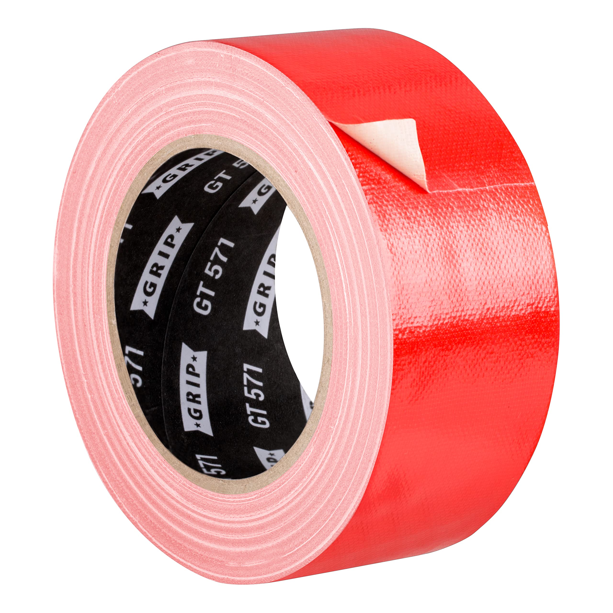 GRIP Eventbasics GT 571 Fabric Tape Red 50 mm x 25 m Universal Fabric Tape for Marking, Fixing and Repairing