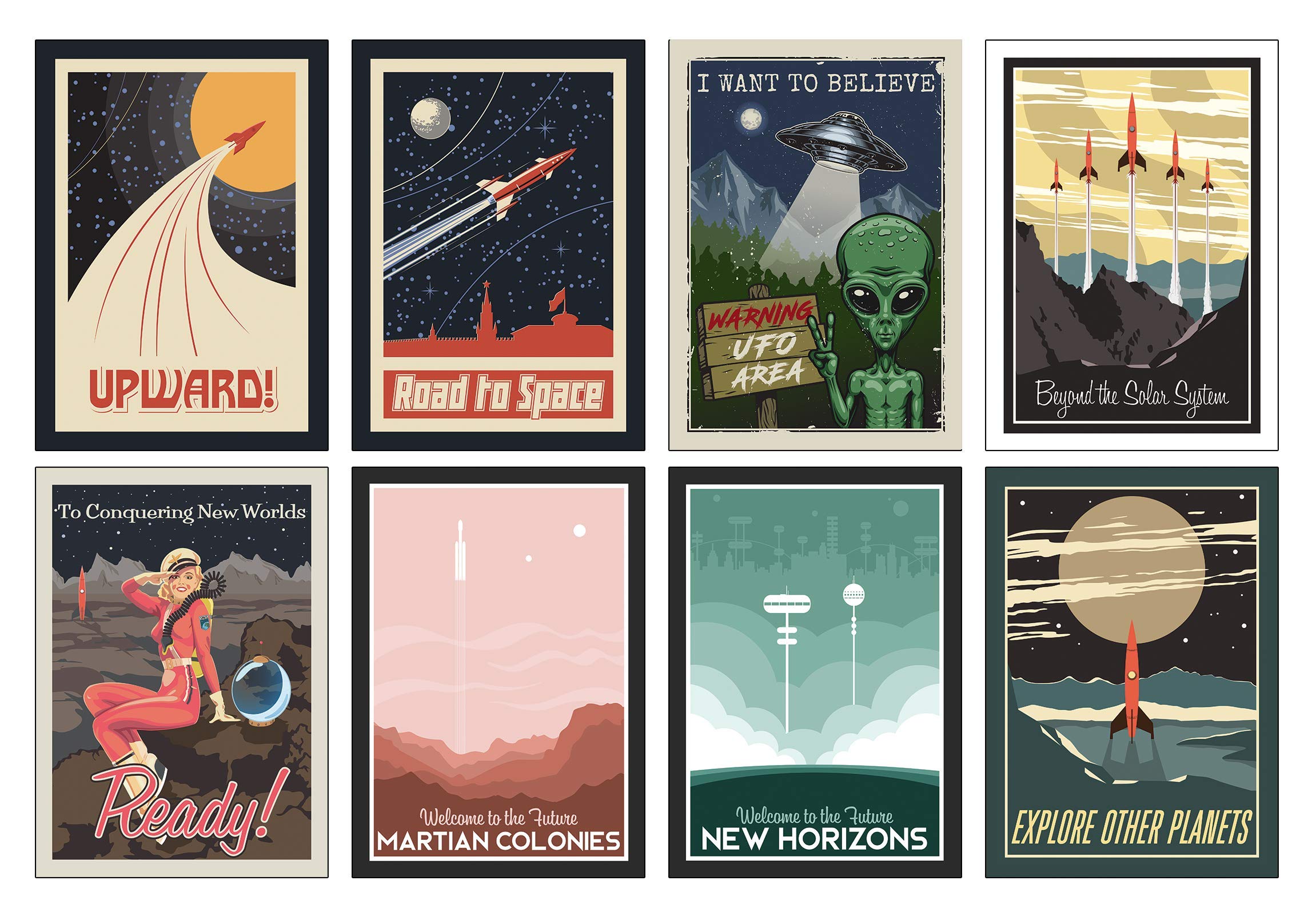 Set of 8 A4 Space Posters - Great present for Astronauts!