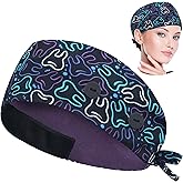 ABAMERICA Working Caps with Button and Sweatband, Adjustable Working Hats for Women Men, One Size(Tie Back or Toggle)