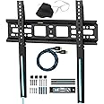 Cheetah APFMSB Flat TV Wall Mount for 32-55" TVs, Newer Displays up to 83", 115lbs and VESA 400, Low 1" Profile, Fits 16" Studs, Universal LCD LED Curved or Flat Screen Fixed Mounting Bracket