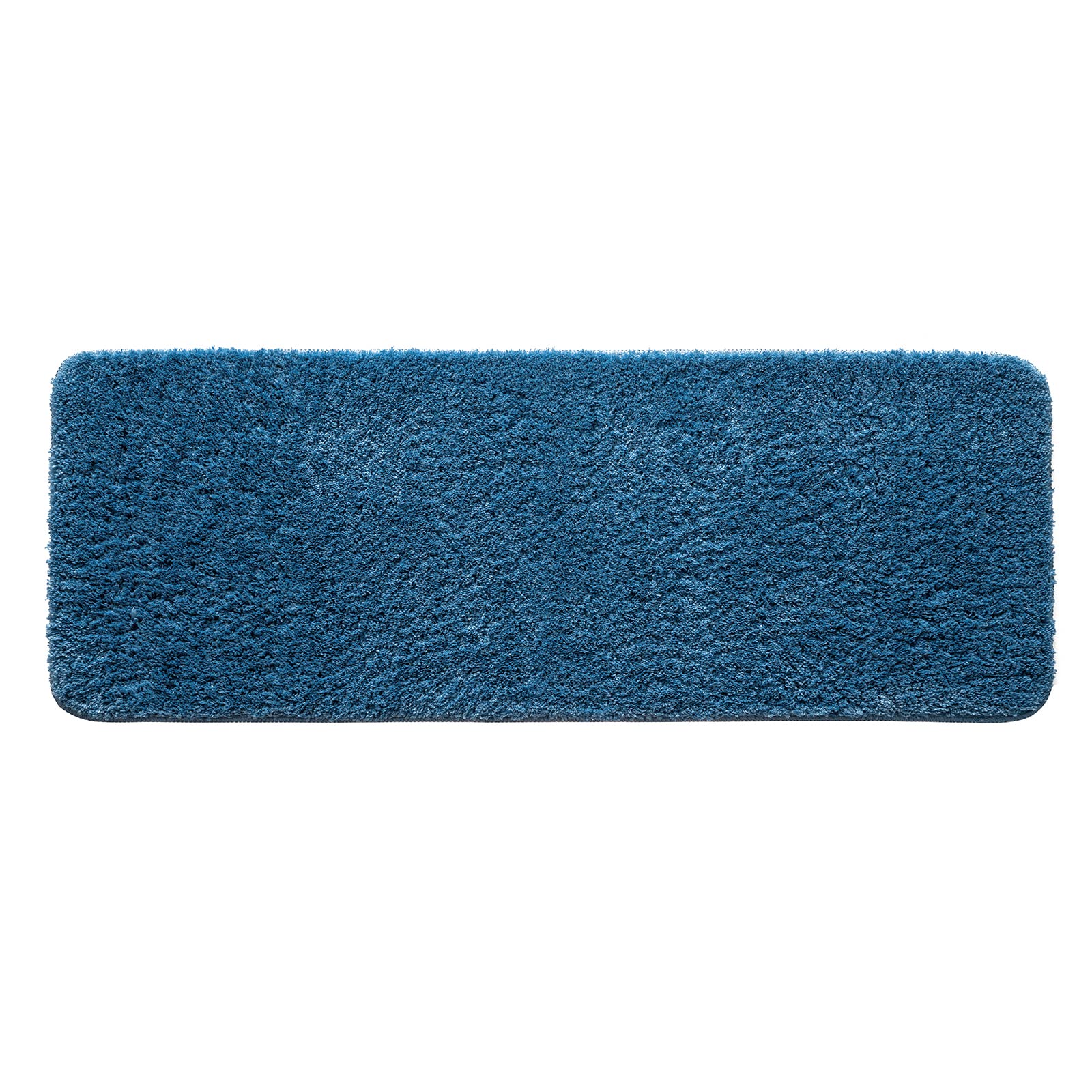 MIULEE 1 x Rectangular Bath Mat for Shower Non-Slip Soft Comfortable Tabis Absorbent Soft Microfibre Toilet Bath Mat 45 x 120 cm Blue