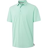 M MAELREG Golf Shirts for Men Dry fit Sports Jacquard Lightweight Performance Texture Short Sleeve Collared Polo Shirts
