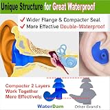 WaterDam WaterDam Ultra Comfy Swimming Ear Plugs Medium Large White Blue Black view 4