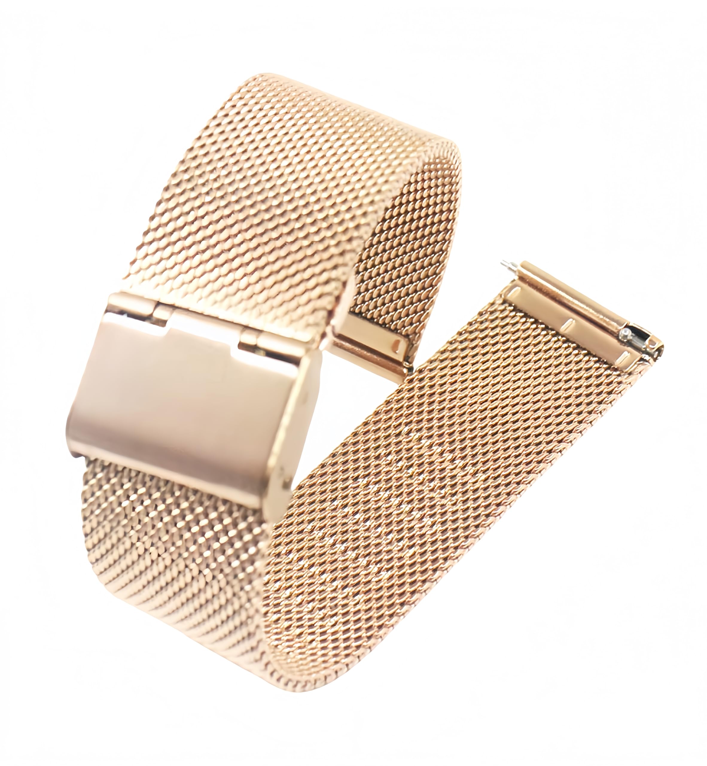 Microwear 16mm 18mm 20mm 22mm Stainless Steel Mesh Watch Band – Quick Release Metal Strap Replacement for Smartwatches & Traditional Watches, Adjustable Wristband for Men & Women