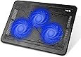 Havit HV-F2056 15.6"-17" Laptop Cooler Cooling Pad - Slim Portable USB Powered (3 Fans) (Black+Blue)
