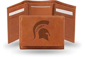 Rico Industries NCAA Alabama Crimson Tide Embossed Leather Trifold Wallet, Tan