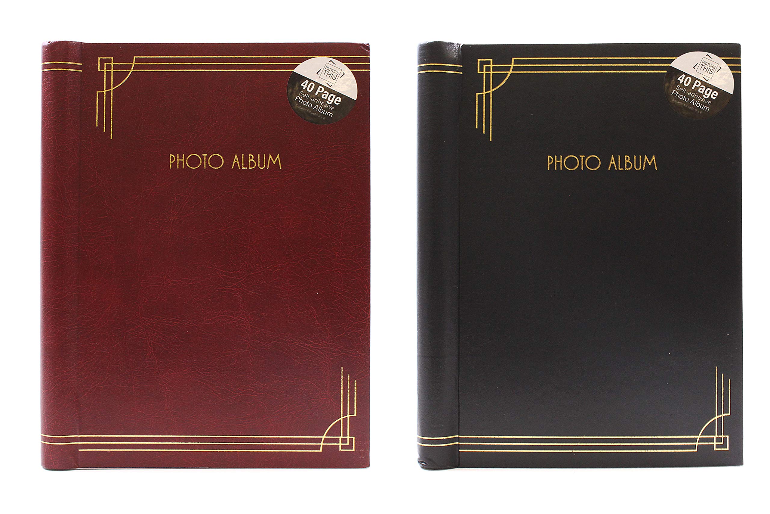 Picture ThisPhoto Album - 40 Self Adhesive Pages Red & Black