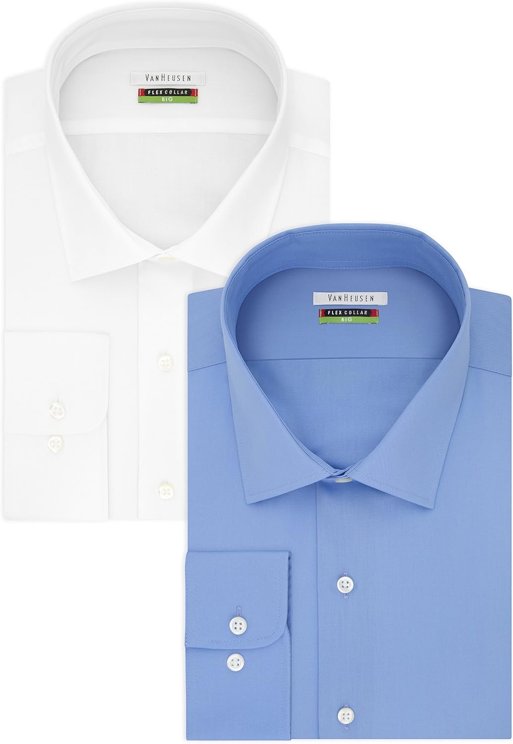 Van Heusen Men's BIG FIT Dress Shirts Flex Collar Solid (Big and Tall): Clothing