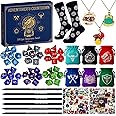 DND Dice Advent Calendar 2025, 24 Days Countdown Gift with Dice Set, Themed Pencils for Tabletop RPG Game Gift for Teens