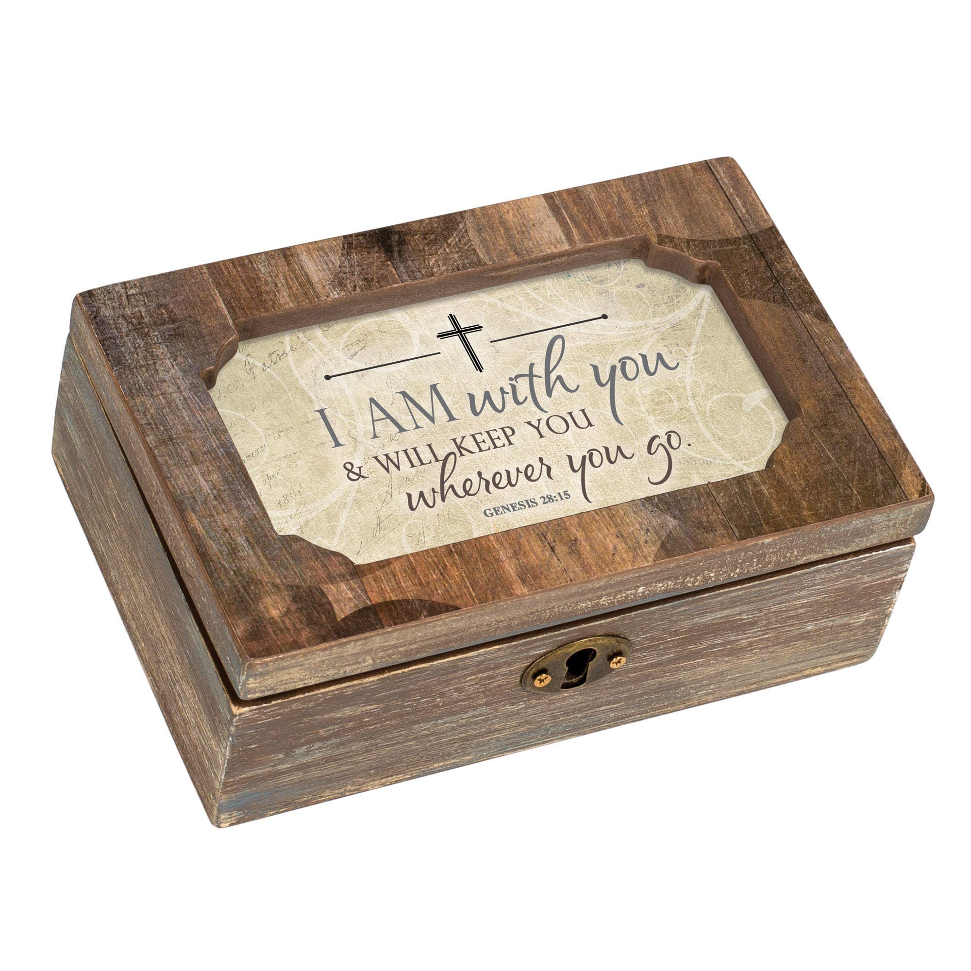 Cottage Garden With You Wherever You Go Woodgrain Decoupage Petite Music Box Plays How Great Thou Art