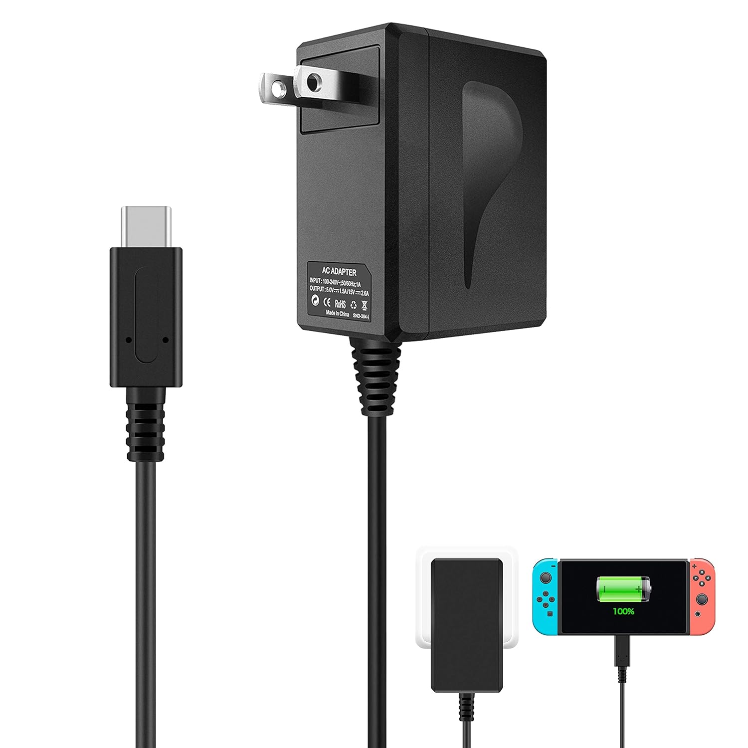 AC Adapter Charger for Nintendo Switch and Switch Lite