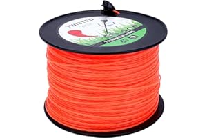 Wellsking 0.095" Round Twist Ego String Trimmer Line 3 lbs 985 Foot Spools Weedeater Line for FS45 SRM225 SRM210 SRM230 Trimmer Head Weed Eater with Bonus Line Cutter