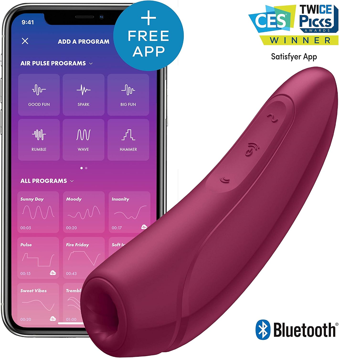 Satisfyer Curvy 1+ Pink, with app - Image 3