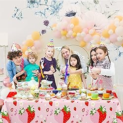 WNINK 4 Pack Strawberry Tablecloths Strawberry