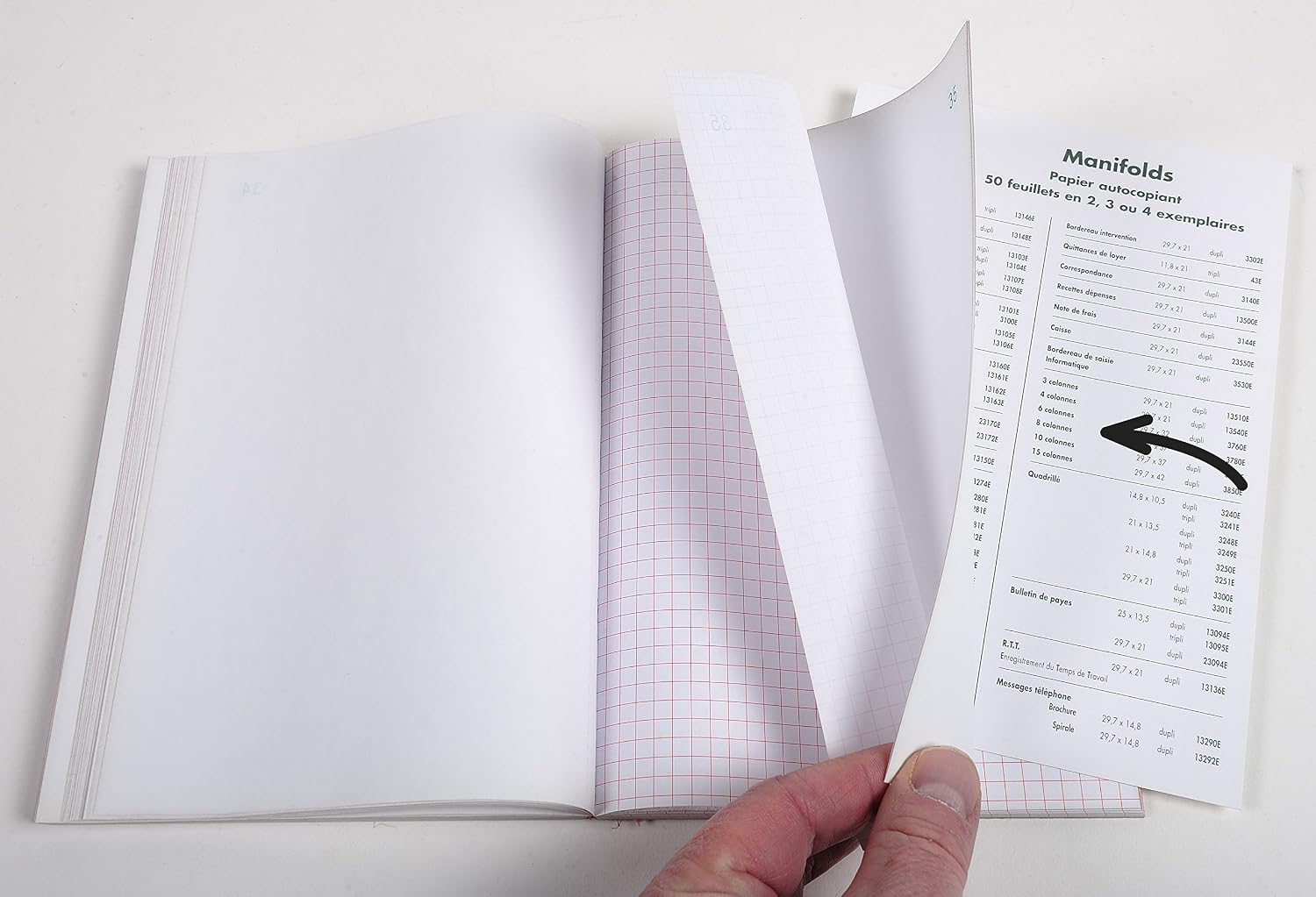 Exacompta, Ref 13279SE, Manifolds Invoices (50 Sheets), A5 (210 x 148mm) in Size, Carbonless Duplicate Sheets - Image 3