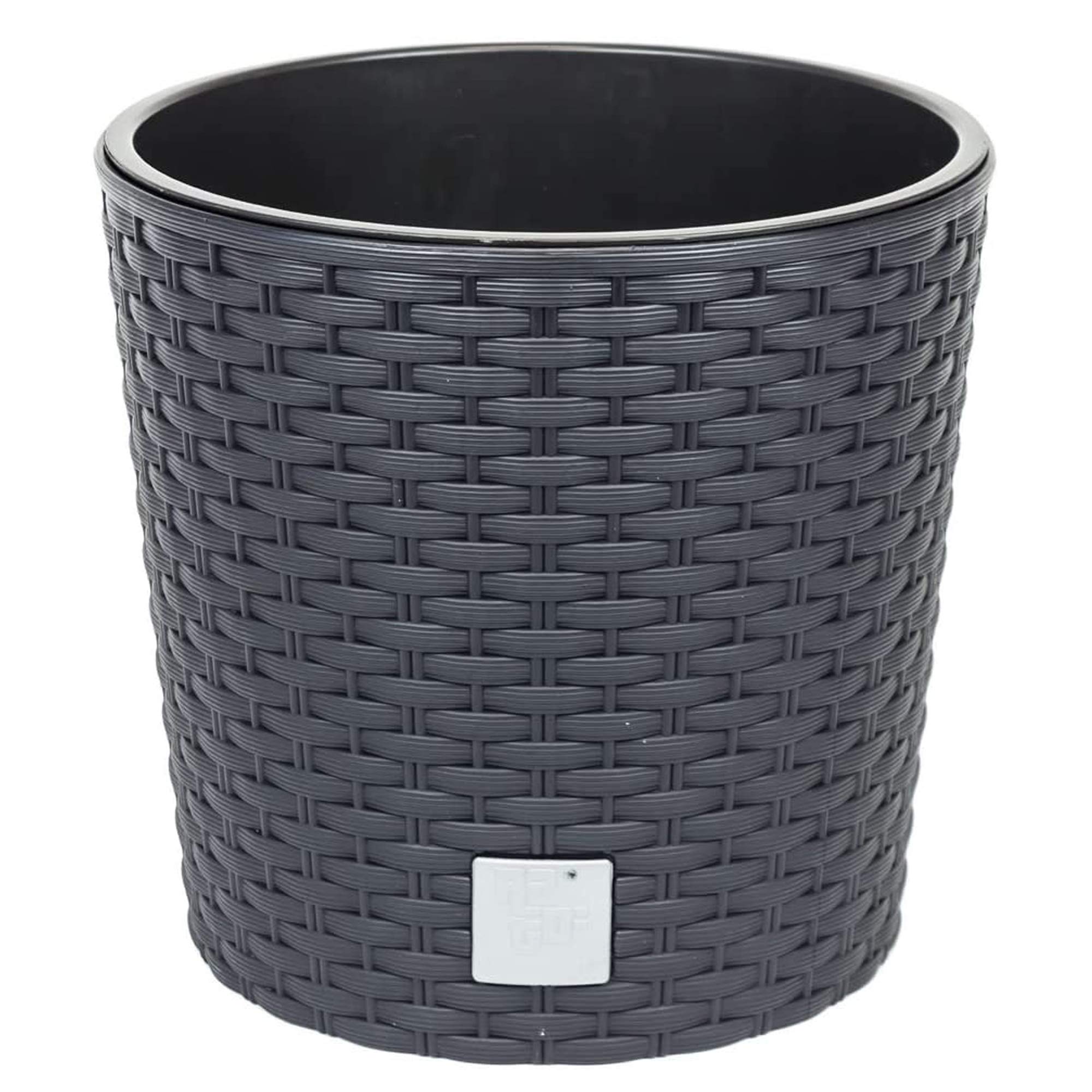 Prosper Plast DRTUS250L-S433 25 x 22.4 cm "Rato" Round Flowerpot - Anthracite