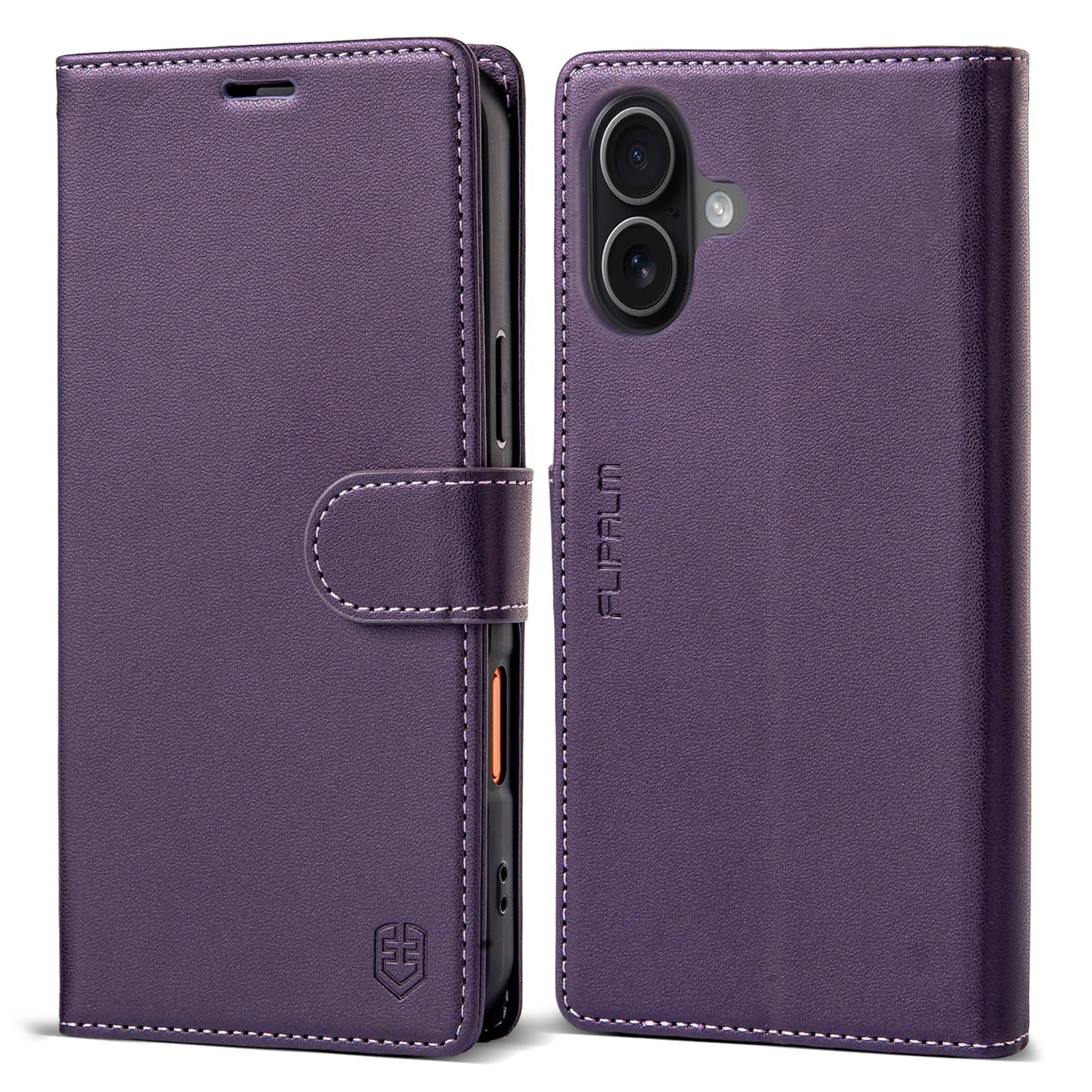Photo 1 of Wallet Case for iPhone 17 with Credit Card Holder,PU Leather Folio Flip Kickstand Protective Shockproof Cover for Apple 17 Phone Case (Purple, for iPhone 17-6.3'')