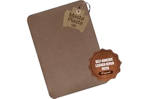 MastaPlasta Original Self-Adhesive Leather Repair Patch - Tan 11" x 8" (28 x 20 cm), Instant Upholstery-Quality Scratch & Tear Repair for Sofas, Car Interiors, Bags, Vinyl & More