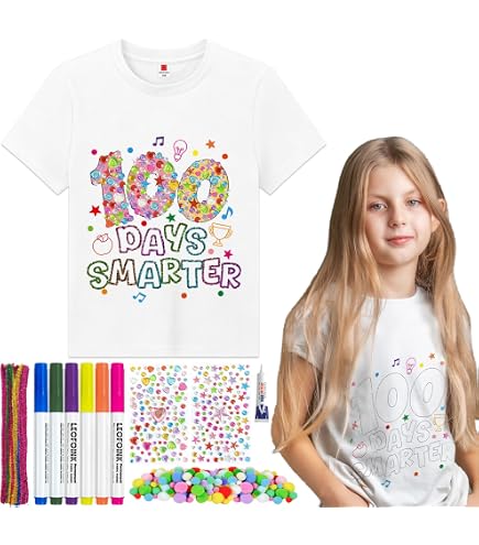 100 Giorni Di Design Della Maglietta Della Scuola, Elemento Della Scuola Per Bambini Vettore 36896523