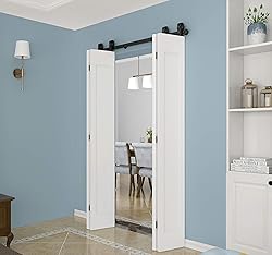DIYHD 63in Bi-Folding Sliding Barn Door Hardware,1