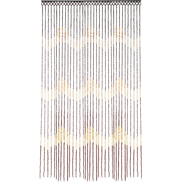 Jvl Provence Hanging Wooden Beaded Door Curtain Screen 90 X 180