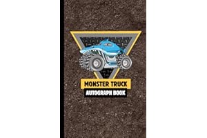 Monster Truck Autograph Book – 50 Blank Pages, 5” x 8” | Collect Signatures & Memories from Your Favorite Drivers, Shark Truc