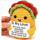 Handmade Crochet Taco Plush – Funny for Boyfriend, Husband or Girlfriend – Valentine’s Day Love Gift Ideas for Her, Birthday Surprise for Him, Cute Couple Present for Women & Men