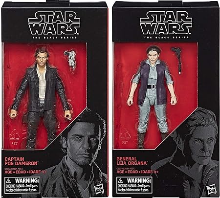 Amazon スター ウォーズ ブラックシリーズ フォースの覚醒 レイア将軍 オーガナと最後のジェダイ キャプテン ポー ダメロン 6インチ アクションフィギュア2体セット フィギュア ドール 通販