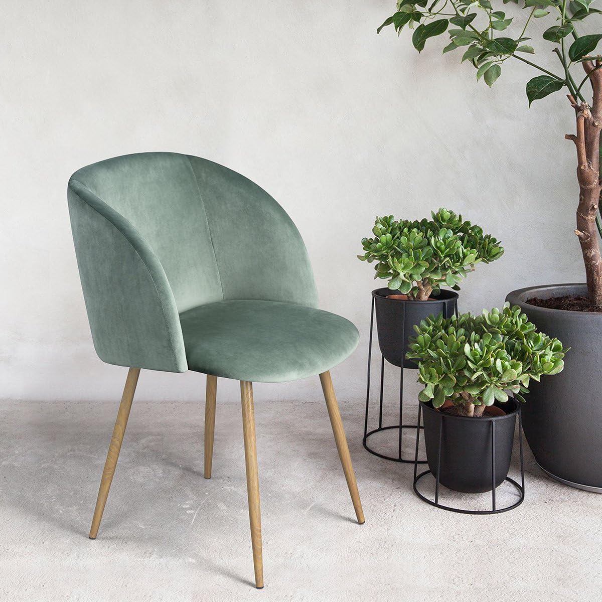 Pack 2 Sillón Lounge Terciopelo Vintage Silla de Comedor/Cucion