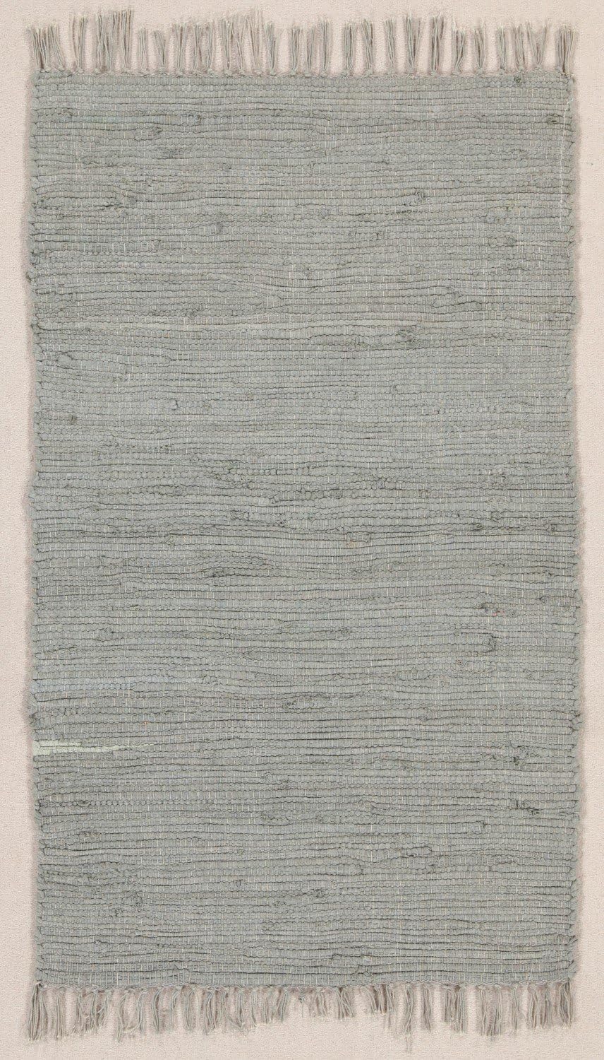 Onloom Handwoven cotton rug, Rag Rug, washable runner,, Colour:Grey, Size:60 x 100 cm