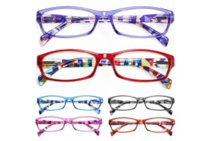 Gaoye 2.5 Reading Glasses for Women, 6 pack Fashion Readers for Women Spring Hinge Eye Glasses, Blue Light Reading Glasses