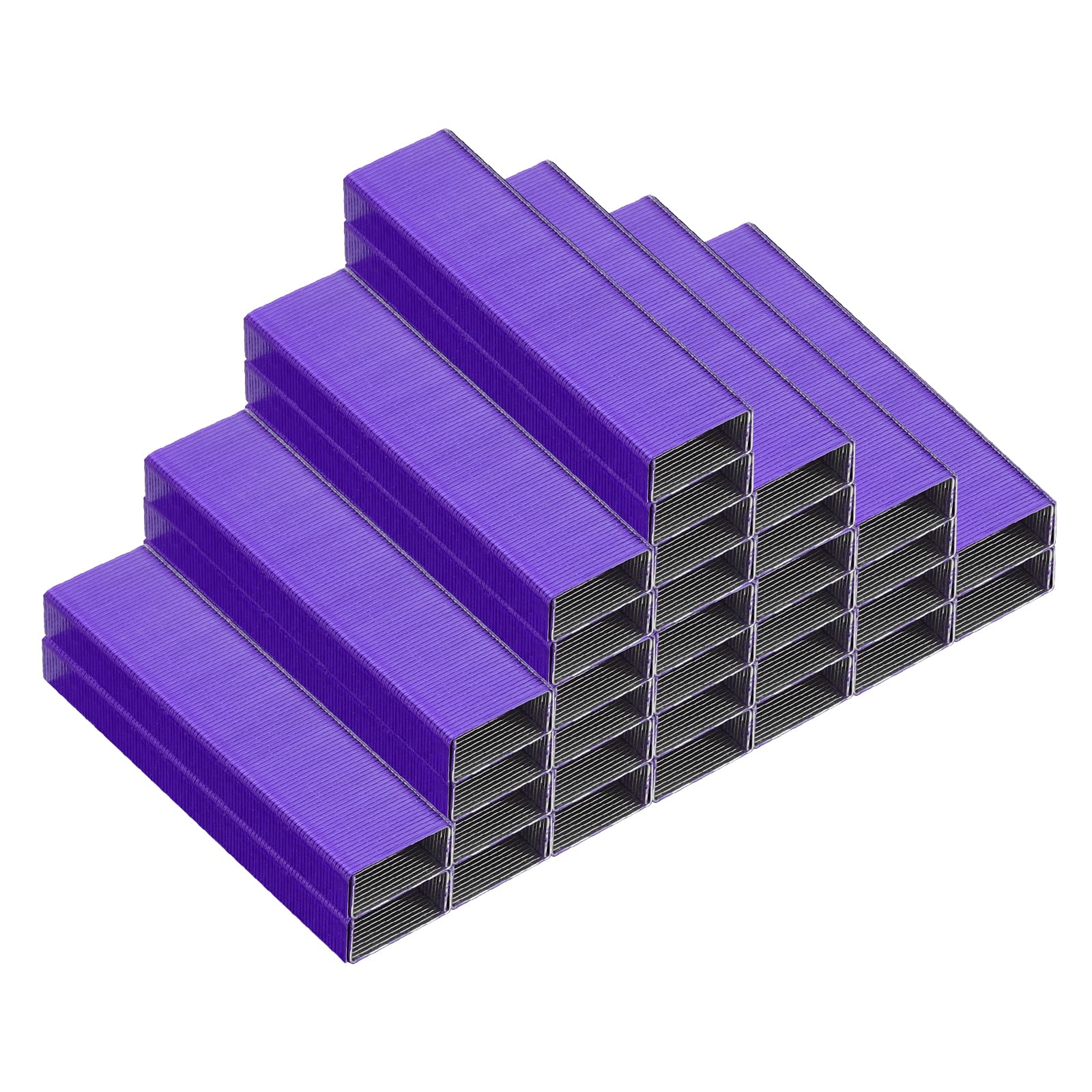 PATIKIL Staples for Stapler, 2 Pack(1000Pcs Per Pack) 26/6 Standard 1/4 Inch Length Staples Jam Free for Home Office Supplies, Purple