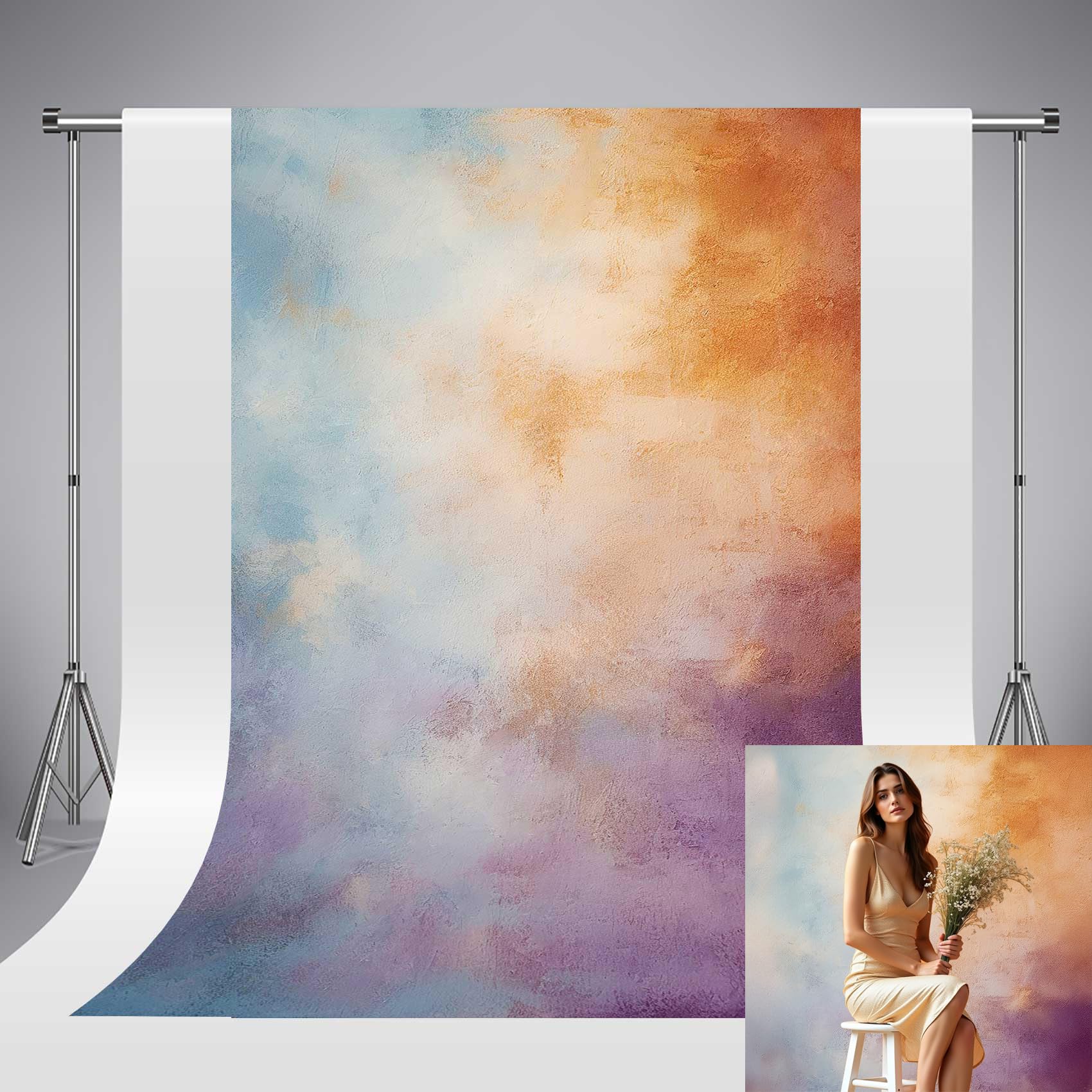 Kate Abstract Gradient Photo Background 5x7ft/1.5x2.2m Professional Photography Background for Studio Props